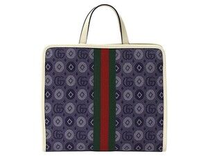 Gucci Canvas Navy Leather Bag Green Tote Red Handbag GG Double Blue
